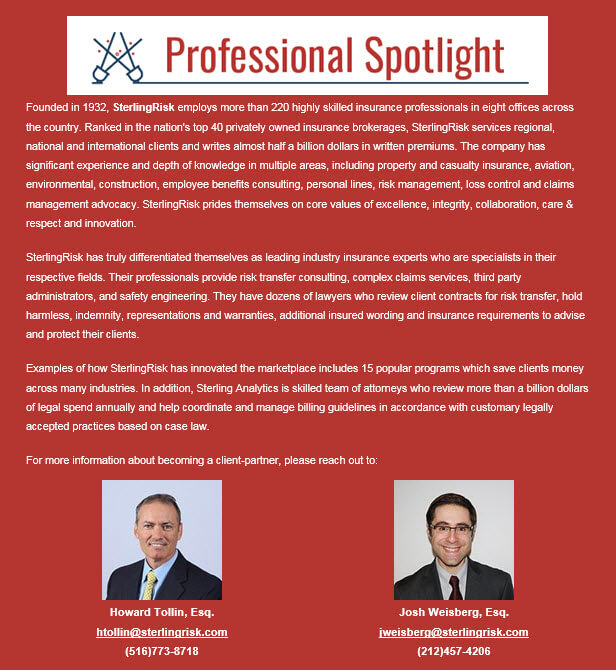 SterlingRisk Featured in Schwartz, Conroy & Hack, PC's March Newsletter — Professional Spotlight
