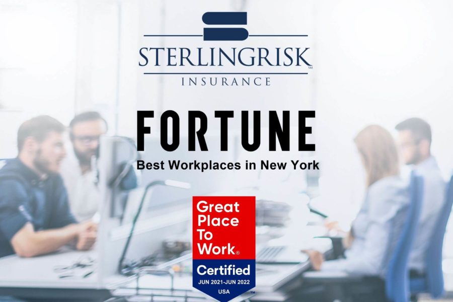 SterlingRisk Insurance Named to FORTUNE® Best Workplaces in New York